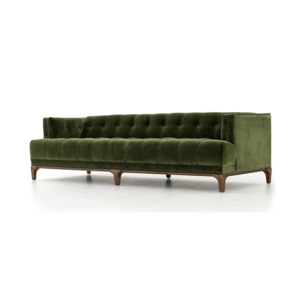 olive velvet sofa
