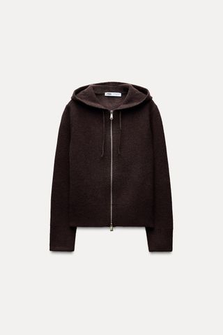 Basic Knit Hooded Sweatshirt