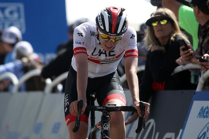 UAE Team Emirates Tadej Pogacar finishes fourth on stage 2 of the 2019 Tour of California