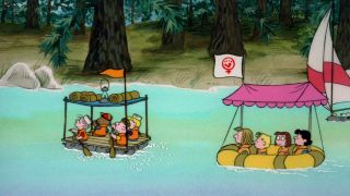 The boat race scene in Race For Your Life, Charlie Brown