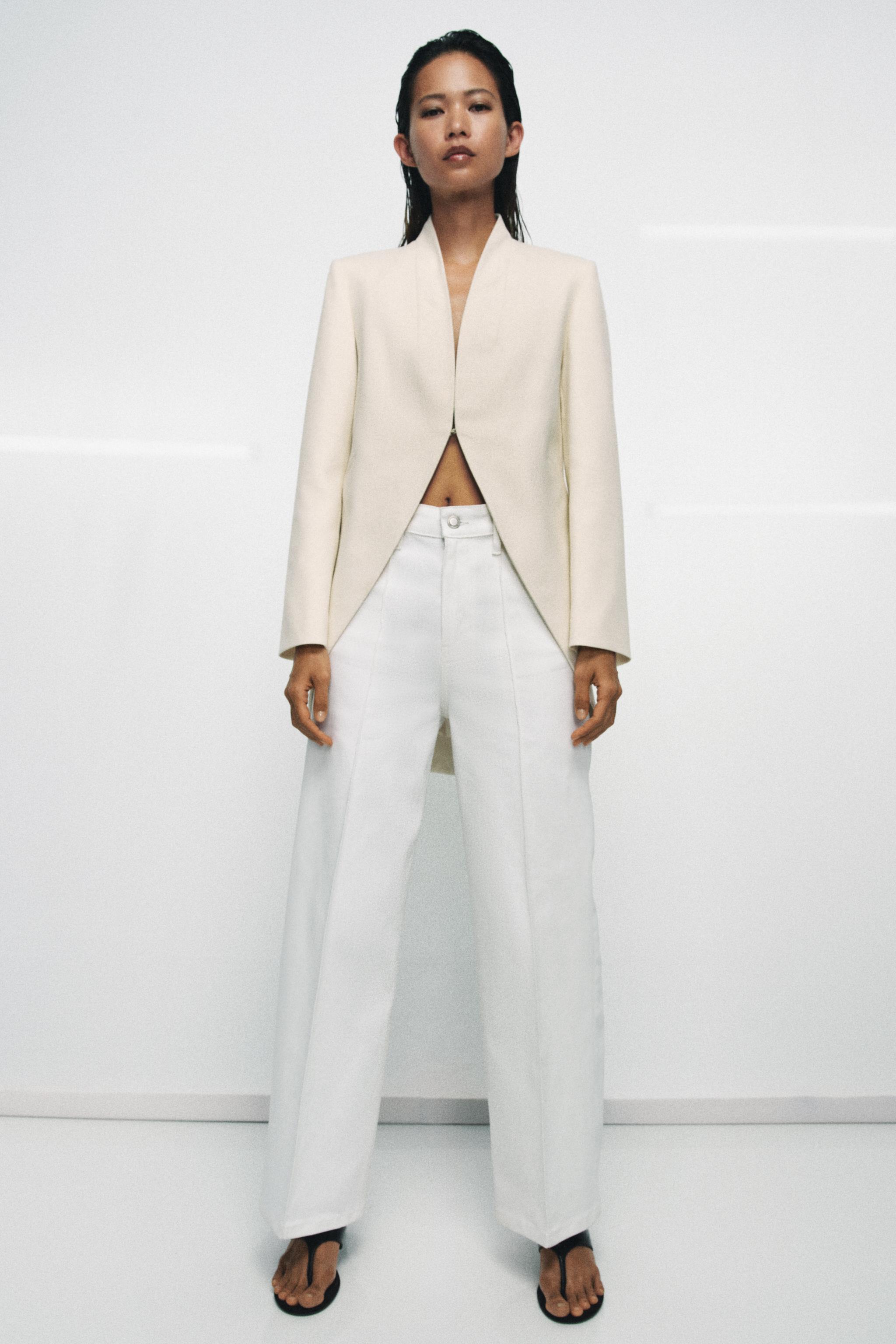 Zw Collection Wide-Leg High-Waist Jeans