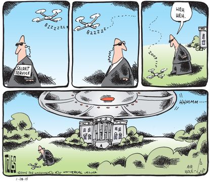 Political cartoon U.S. drones