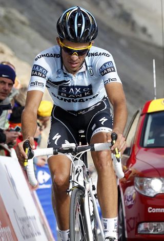 A defeated Alberto Contador lost 3:50 on Andy Schleck.