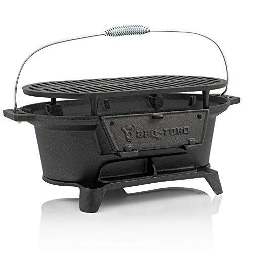 Bbq-Toro Cast Iron Bbq Grill With Cooking Grate | 50 X 25 X 23 Cm | Charcoal Grill Pot, Hibachi, Camping
