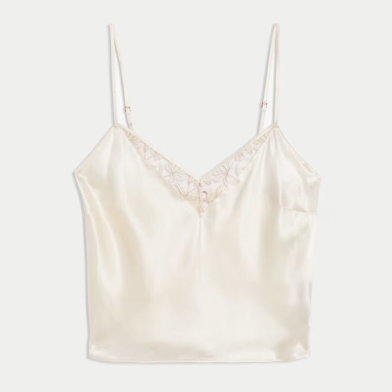 silky lace-trimmed camisole