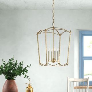 Olive 4 - Light Dimmable Lantern Geometric Chandelier