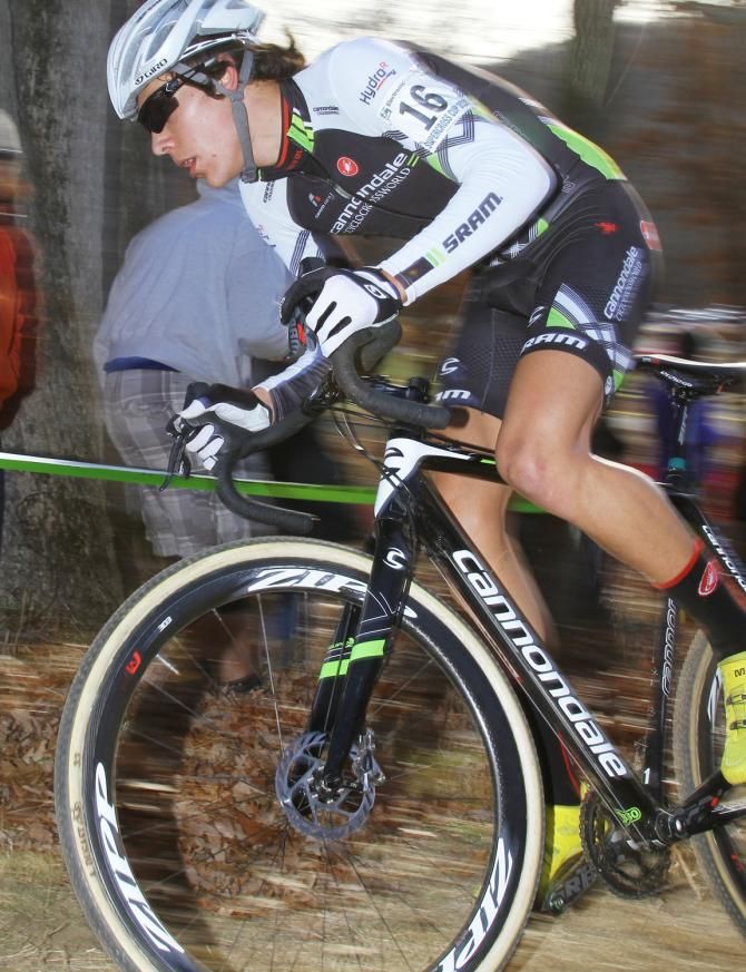After setting up his team leader, Curtis White (Cannondale p/b Cyclocrossworld) holds onto second place