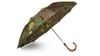 London Undercover camouflage-print wood-handle telescopic umbrella