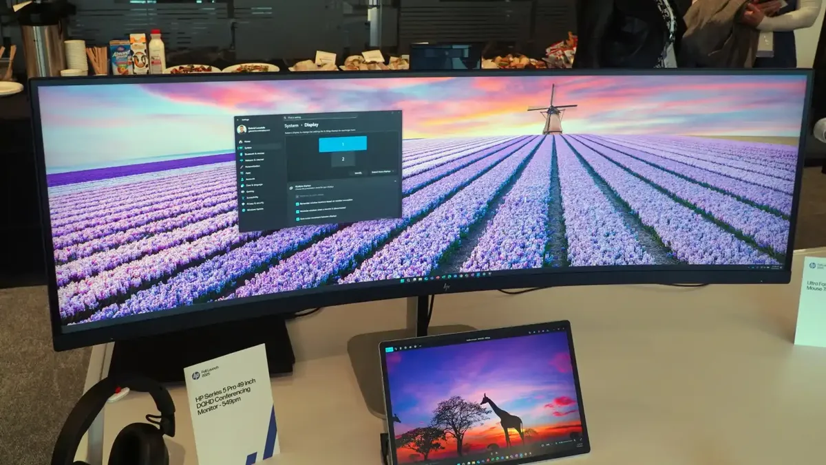 HP has an 'affordable' 5K curved ultrawide 49-inch monitor with a 5-megapixel pop-up webcam - it's just a shame about that VA panel