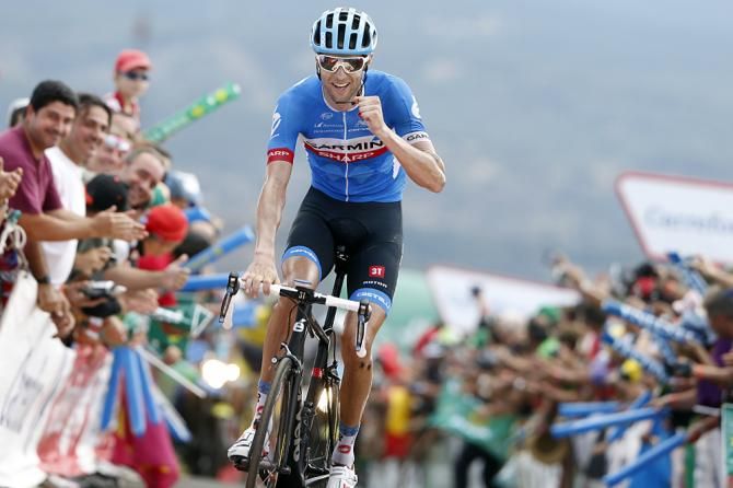 Ryder Hesjedal (Garmin-Sharp) takes the stage 14 victory