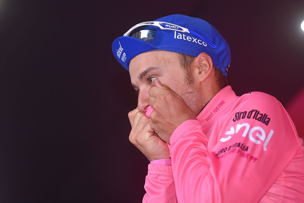 Gianluca Brambilla (Etixx-Quickstep) in the race lead at the Giro d'Italia