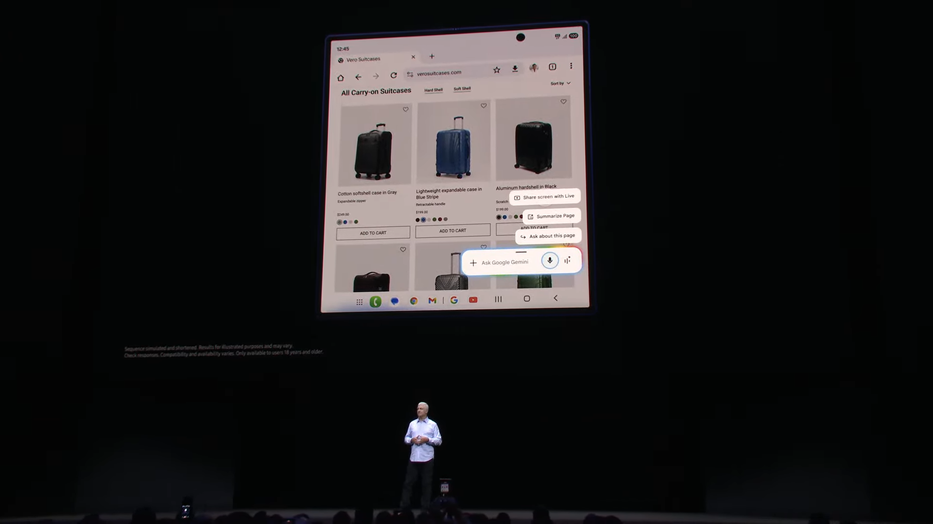 Screen share with Gemini on Z Fold 7