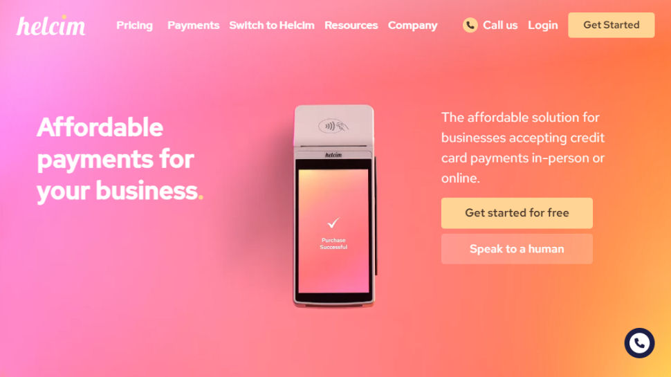 Helcim website screenshot (May 2025)