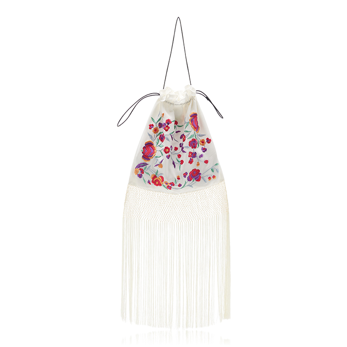 Large Reconstituted Piano Shawl Silk Bag