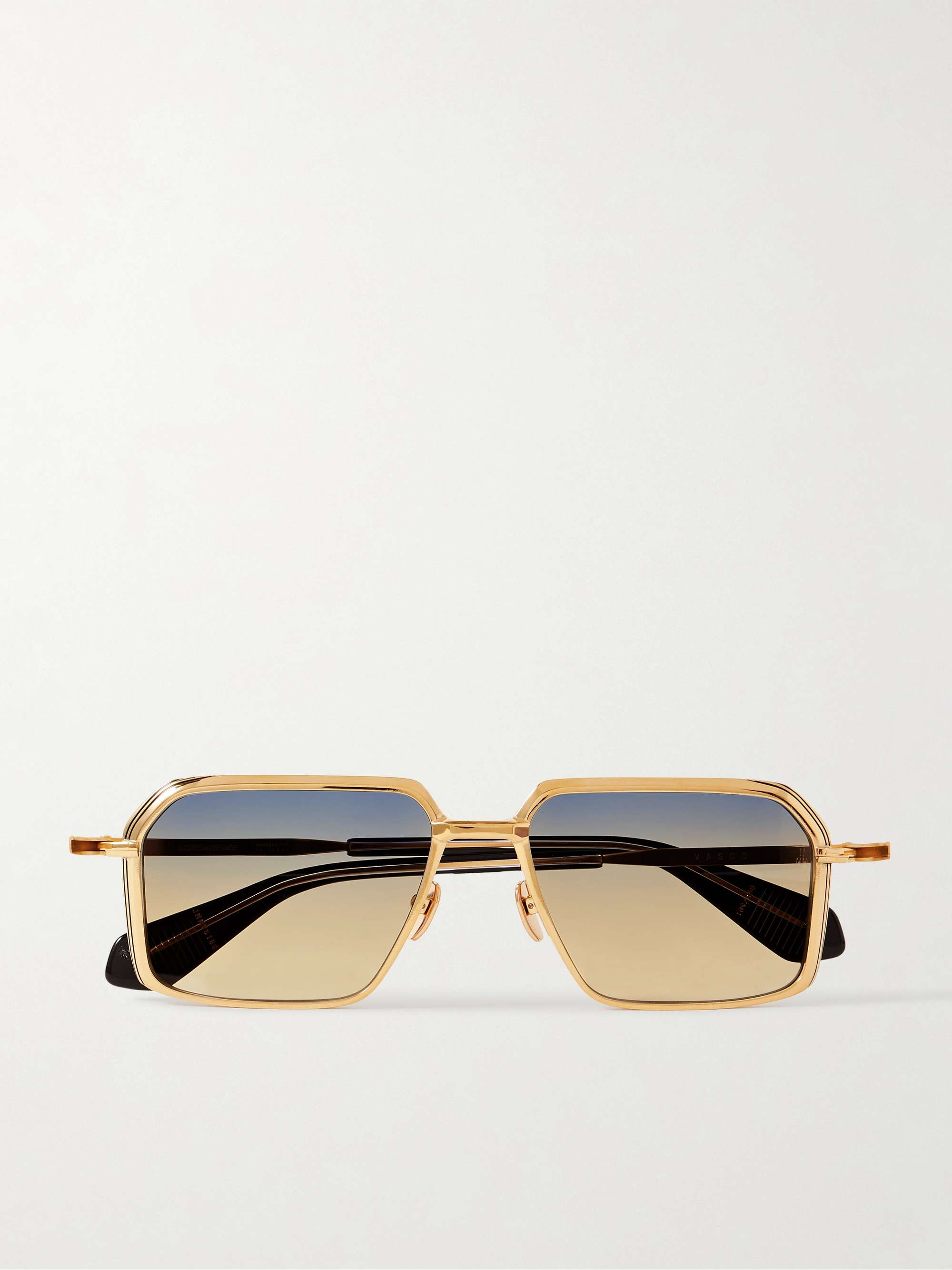 Vasco Gold-Tone Rectangle-Frame Sunglasses