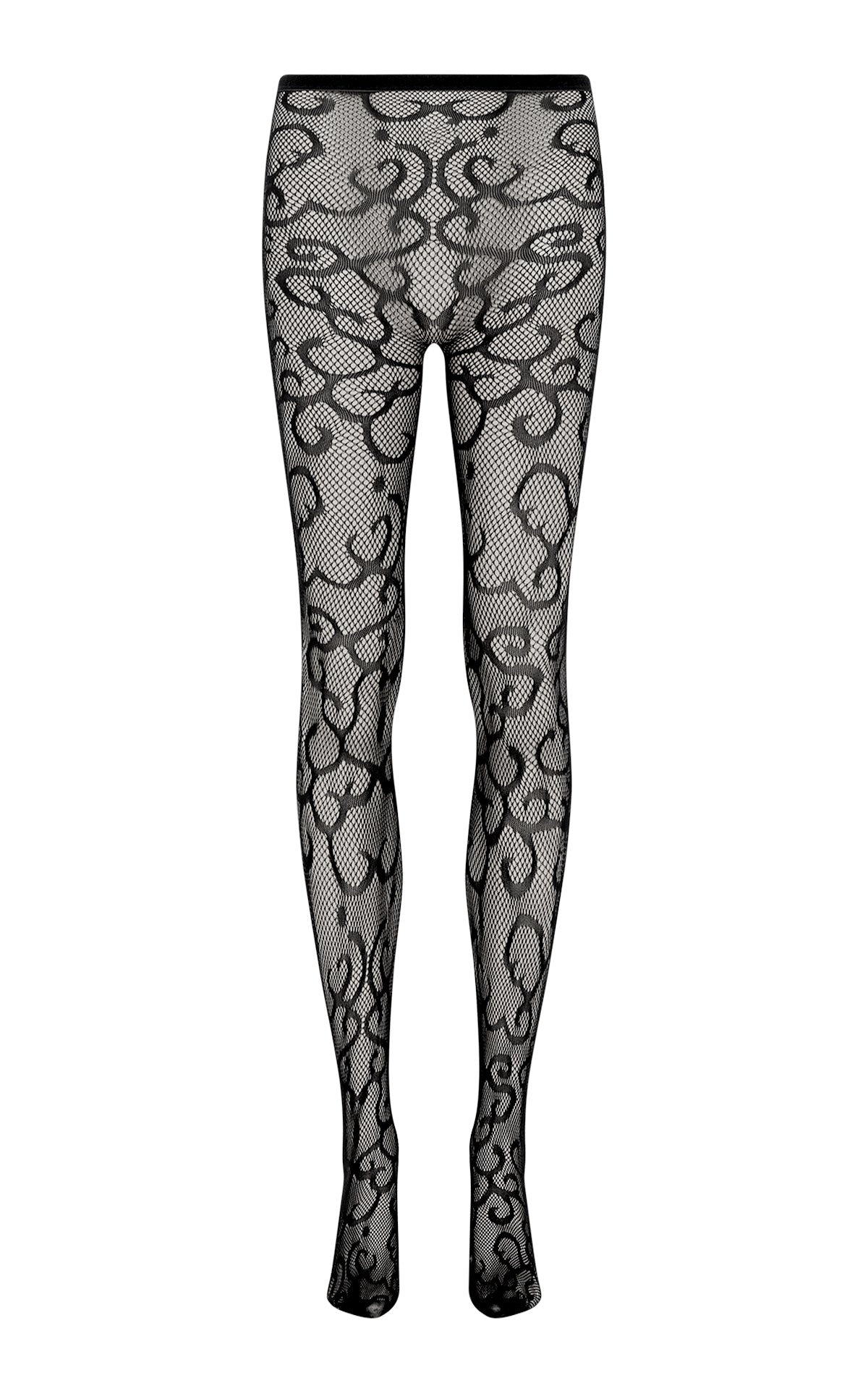 Chorley Tights in Black Recycled Polyester Lace