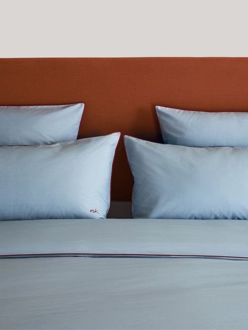 Percale Duvet Cover &ndash; Shirt Blue/Red