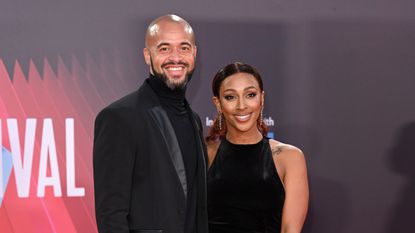 Darren Randolph and Alexandra Burke attend the &quot;King Richard&quot; UK Premiere during the 65th BFI London Film Festival at The Royal Festival Hall on October 15, 2021 in London, England.