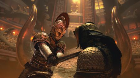 Theseus fights other armored enemies in Resonance: A Plague Tale Legacy