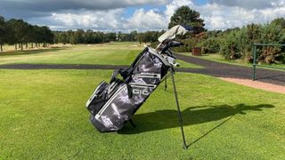 Ogio All Elements Hybrid Stand Bag resting on the golf course