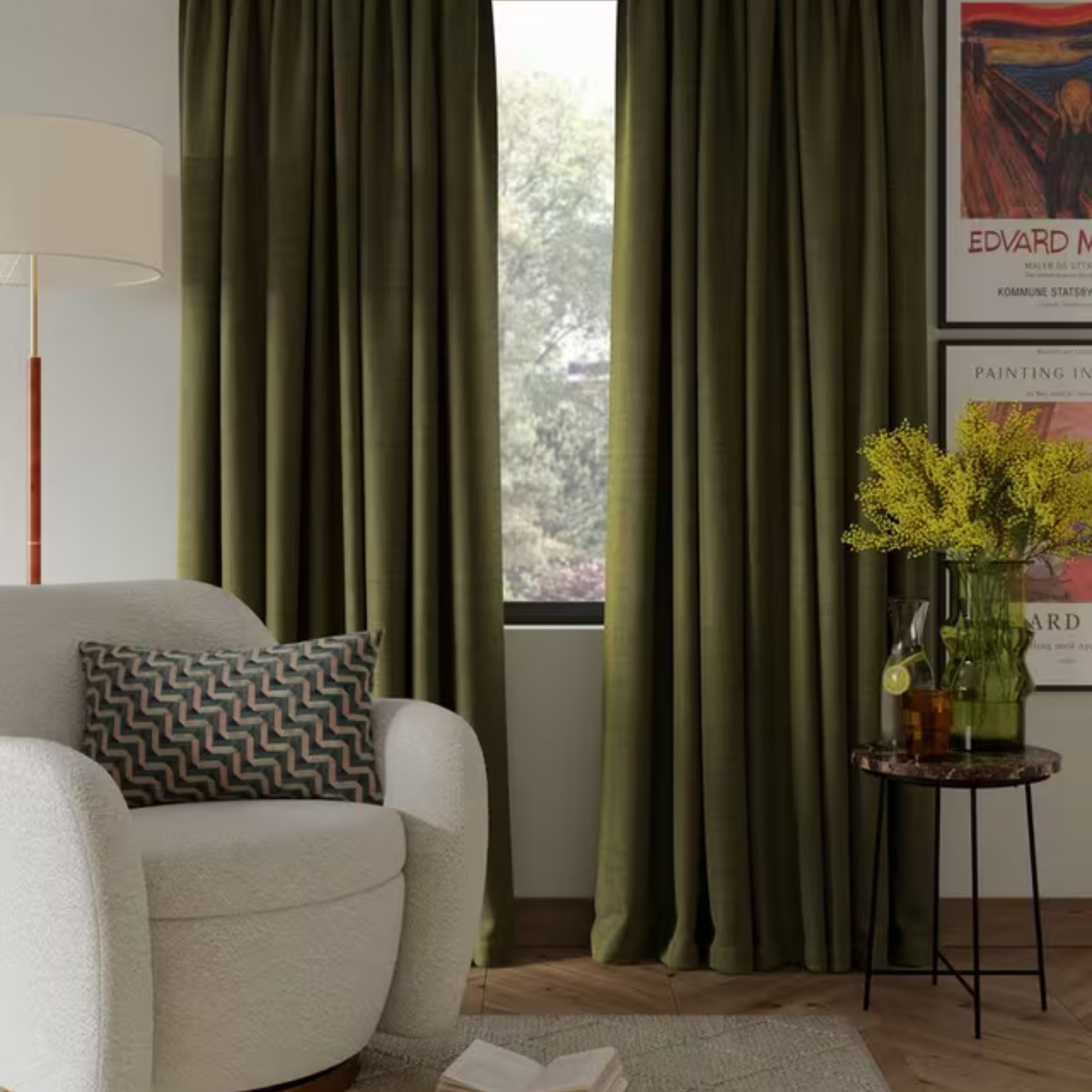 John Lewis, Textured Weave Blackout/Thermal Lined Pencil Pleat Curtains