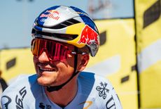 Tom Pidcock smiling at the Tour de France