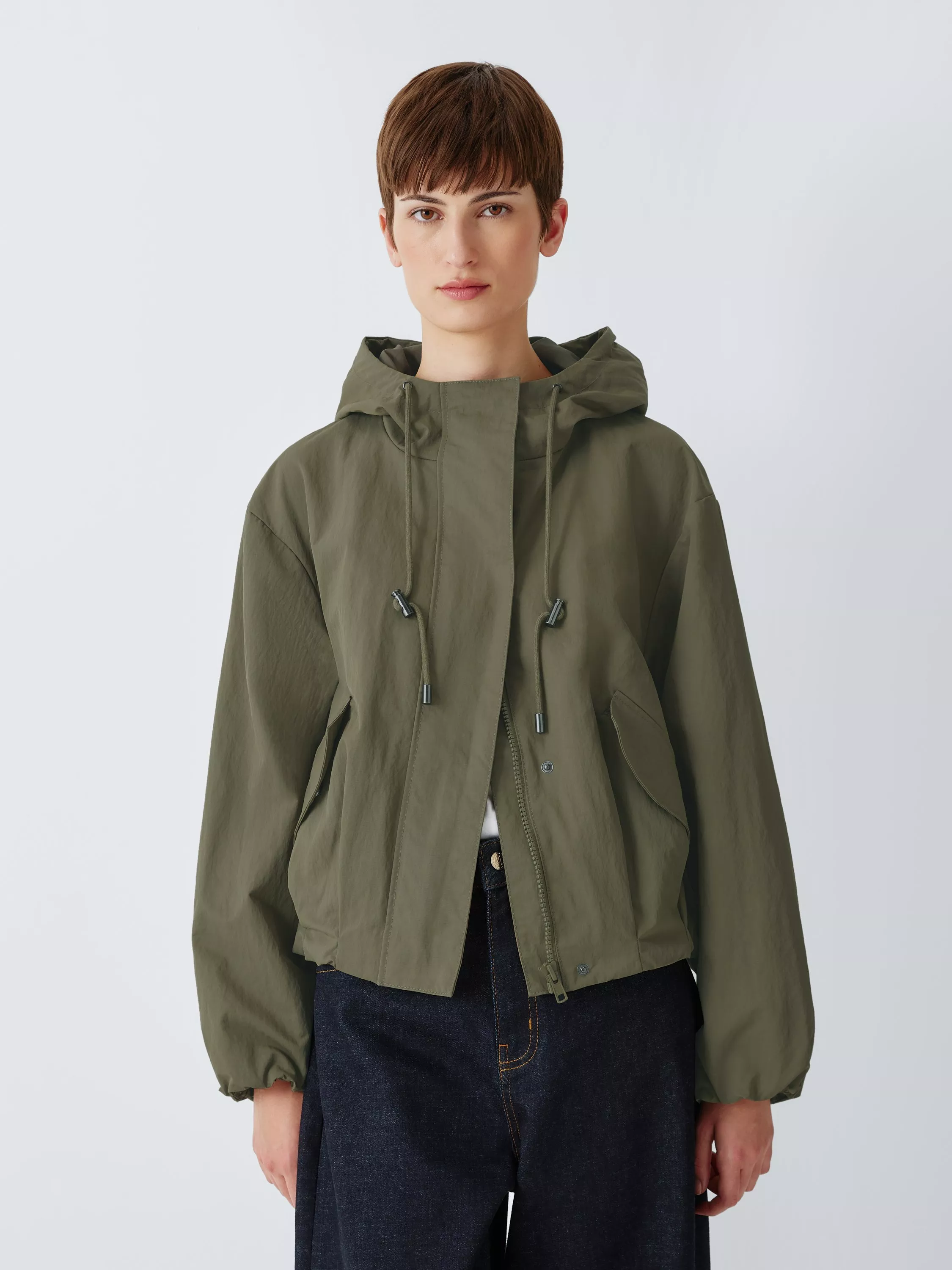 John Lewis Cropped Hooded Tech Jacket