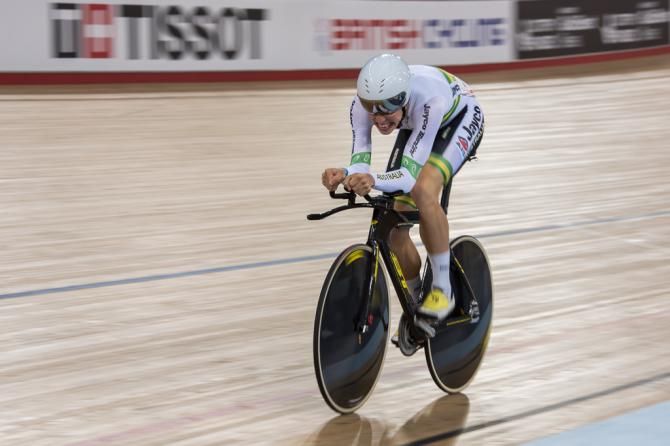Scott Law wins the omnium time trial which helped the Australian win the silver medal