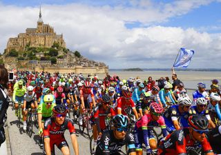 The peloton at the start of Stage 1 of the 2016 Tour de France