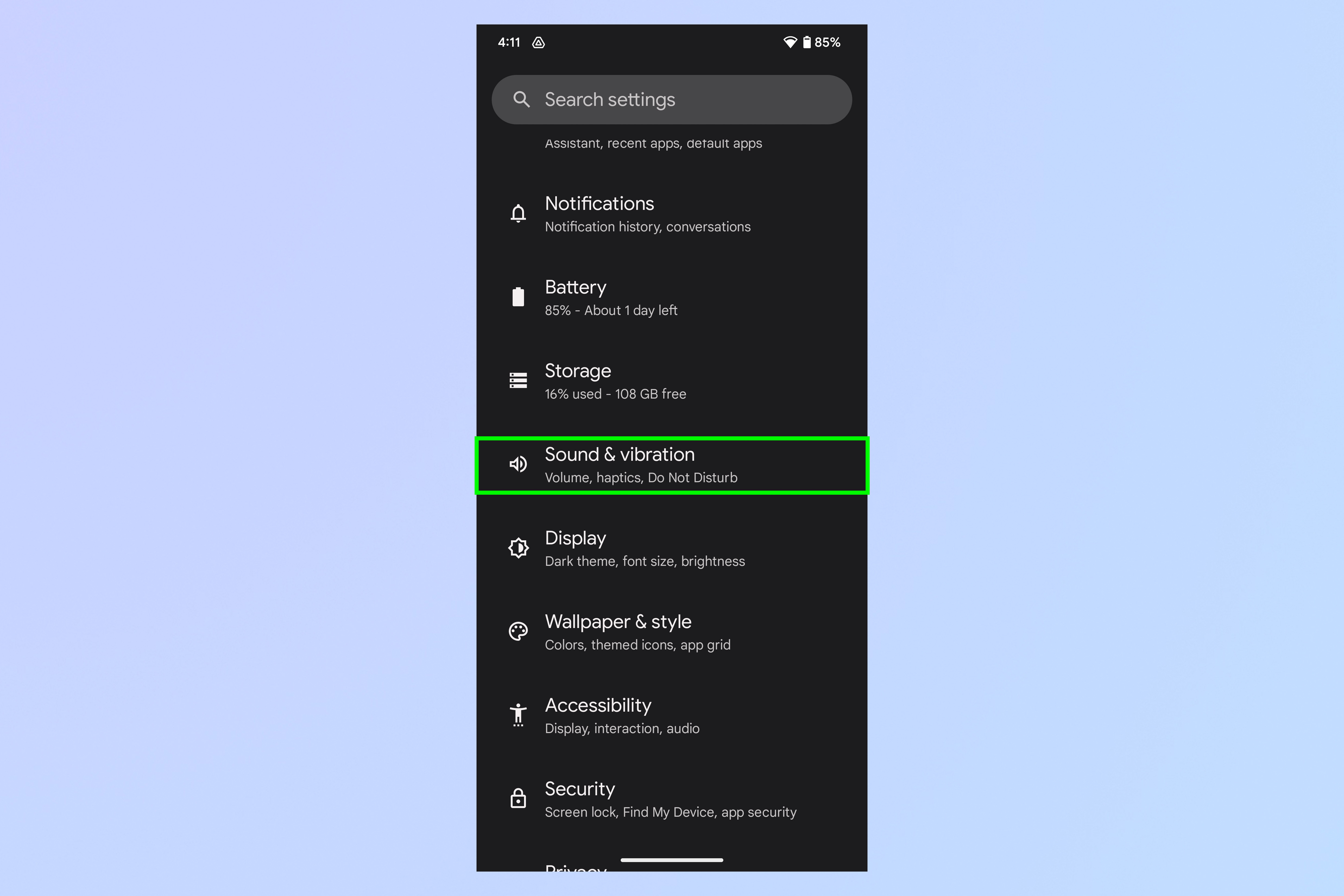 Скриншот, показывающий шаги, необходимые для блокировки всех вызовов на Android.