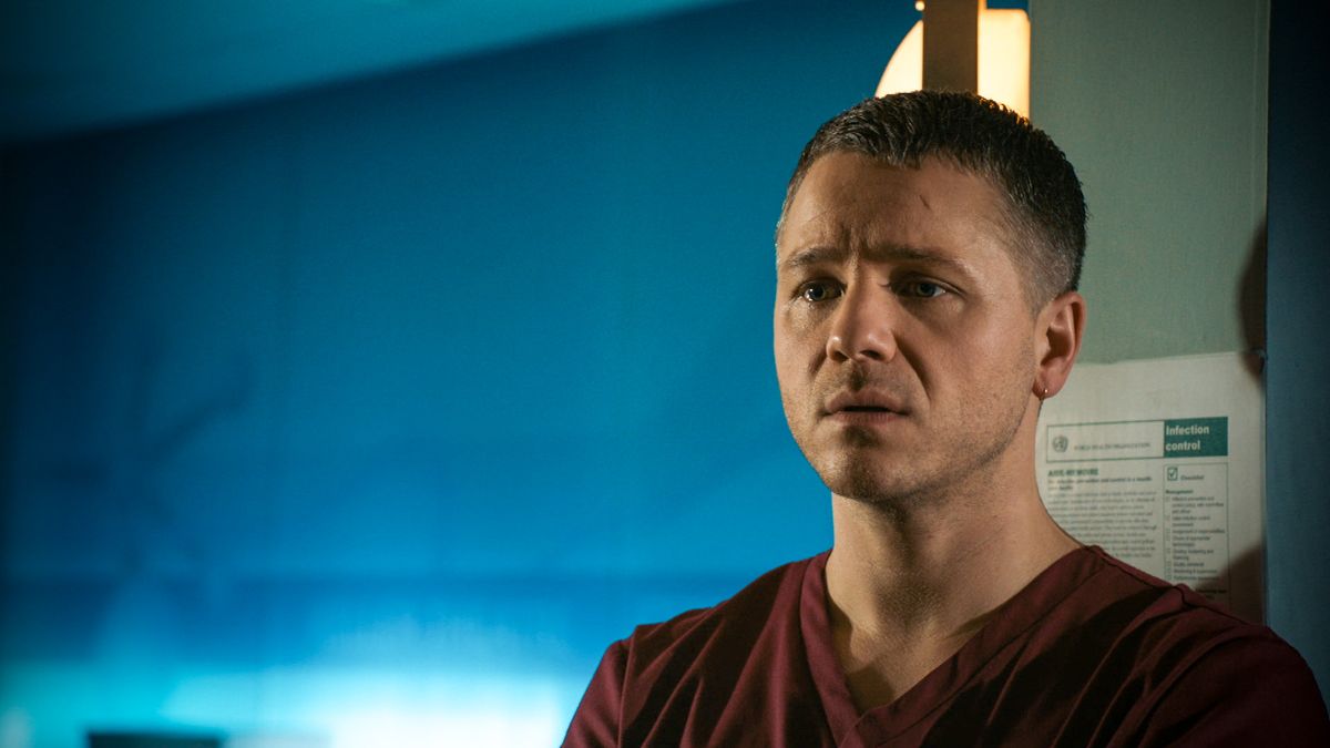 David Ames plays Dominic Copeland in Holby CIty