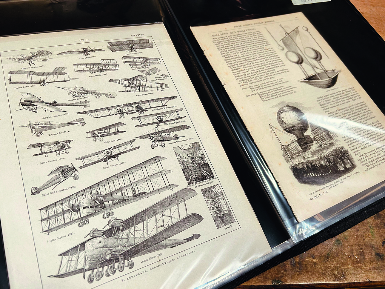Old illustrations of planes