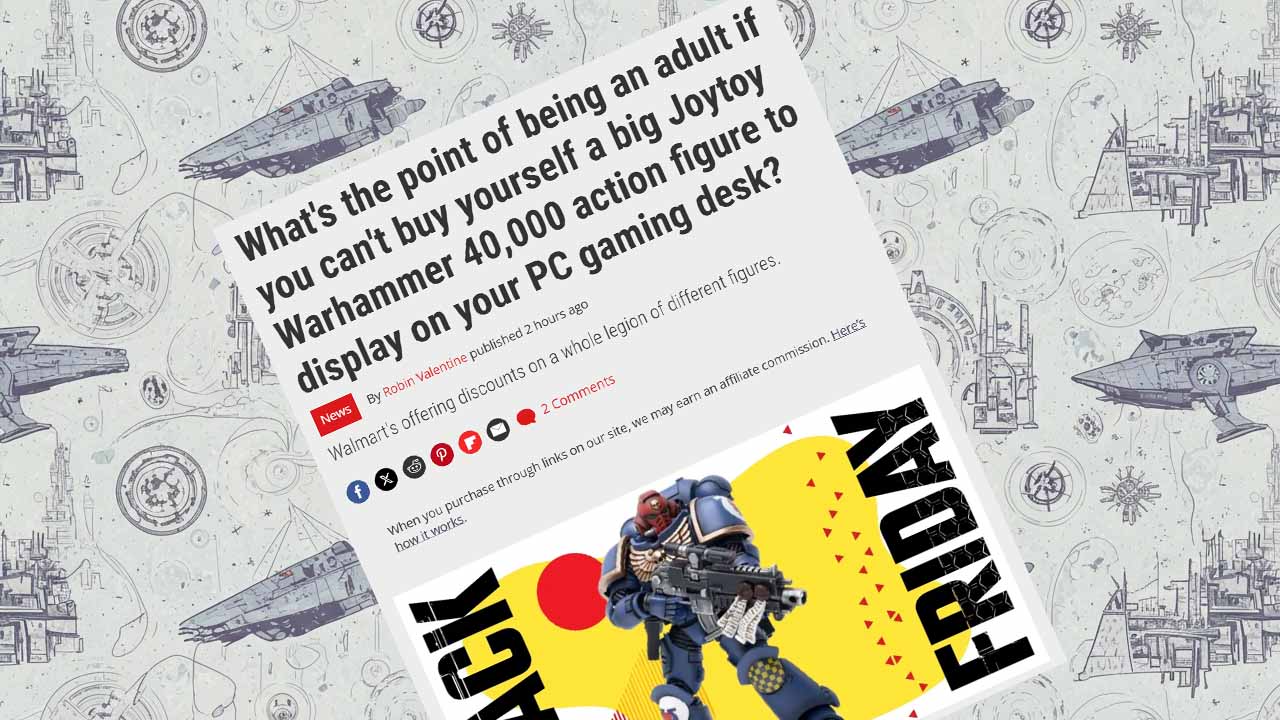 PC Gamer article on a grim dark background