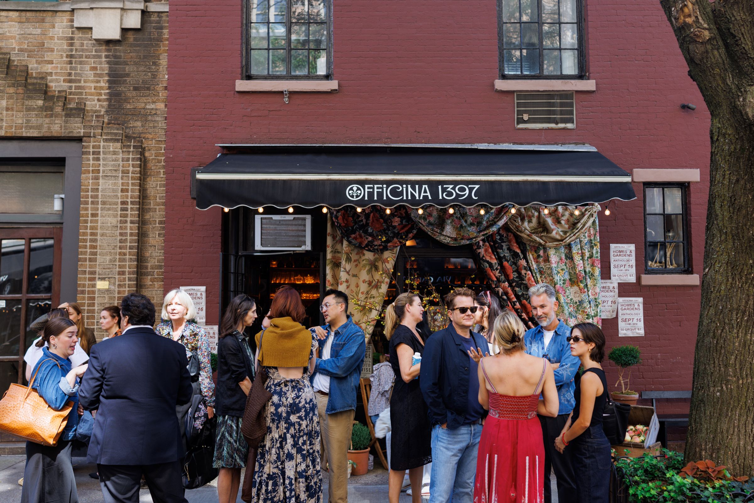 Anthology pop-up outside of the Officina 1397 store in New York