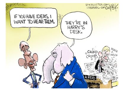 Political cartoon midterm election Democrats GOP