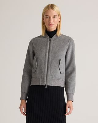 Double-Faced Merino Wool Bomber Jacket