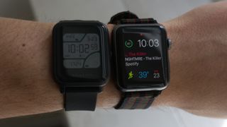 The inevitable comparison image, with Apple's wearable on the left (just kidding)