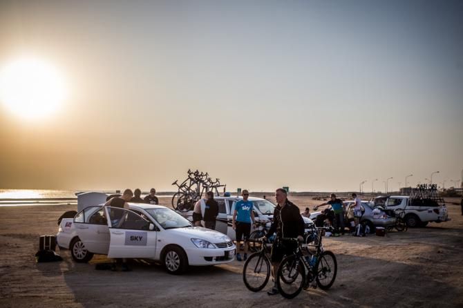 Stage 1 finished along the beaches of Dukhan.