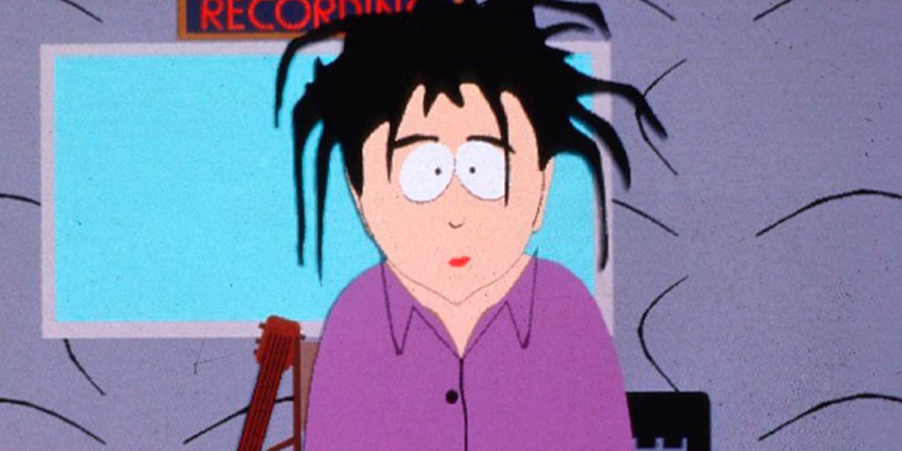 The Cure's Robert Smith fought a robotic Barbara Streisand in an early episode
