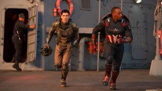 Danny Ramirez and Anthony Mackie in Captain America: Brave New World