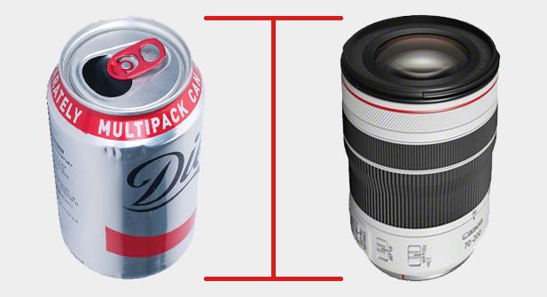 Canon RF 70-200mm f/4L IS USMShortest 70-200mm ever! The Canon RF 70-200mm f/4L is the size of coke can! 