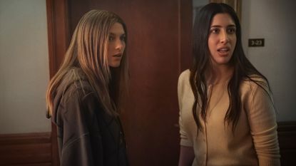 Chloe East as Celeste and Sadie Sandler as Devon in Roommates.