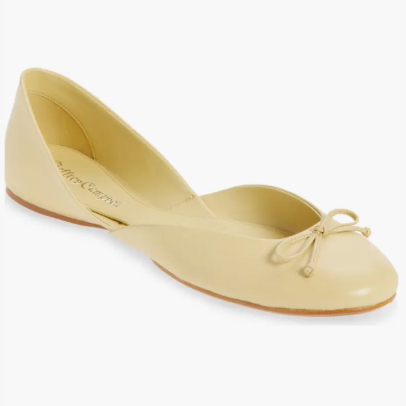 butter yellow ballet flats