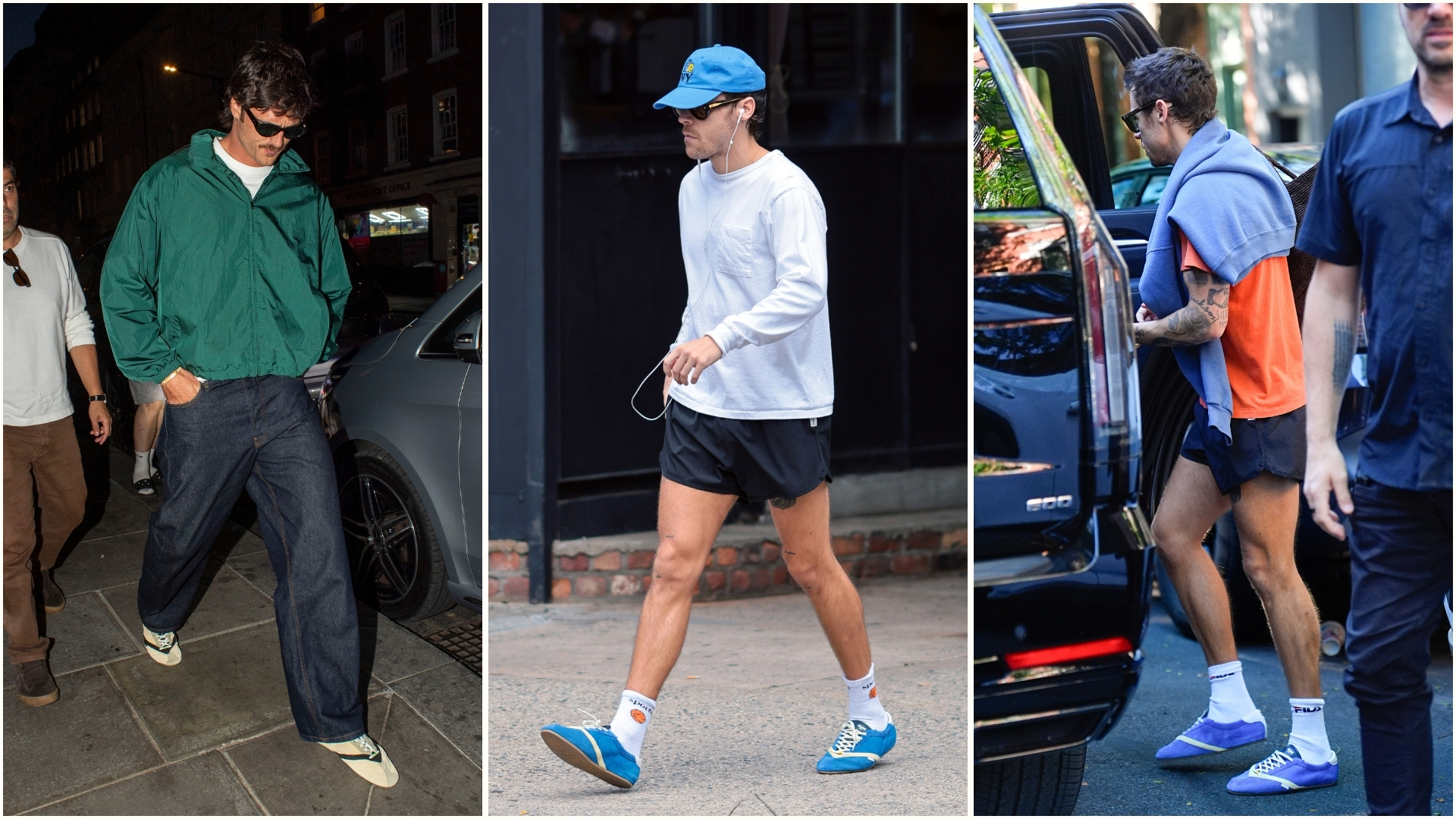 An image of Jacob Elordi and Harry Styles wearing the Celine Flat Sneakers. 