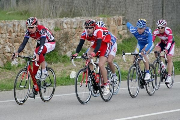 The five-man break which stayed away for much of today's stage.