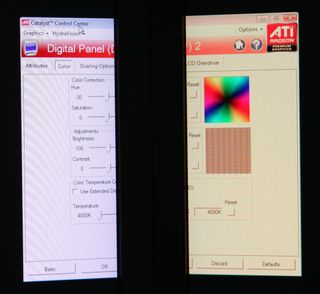 Those both displays are U2410s, we set the color temperatures differently to illustrate per-display settings.