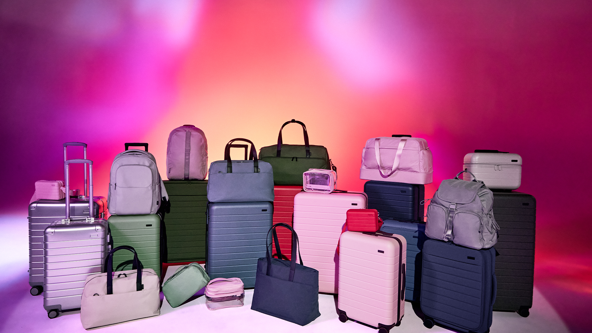 pictured are an array of away luggages