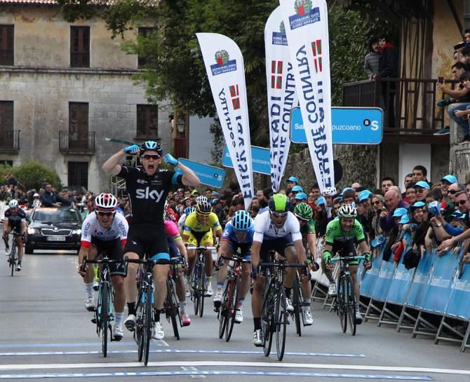 Ben Swift (Team Sky) wins the sprint in Xemein