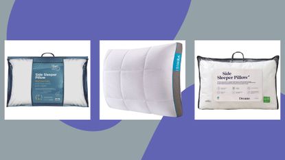 A selection of the best pillows for side sleepers, including picks from Bensons for Beds, Simba, and Dreams