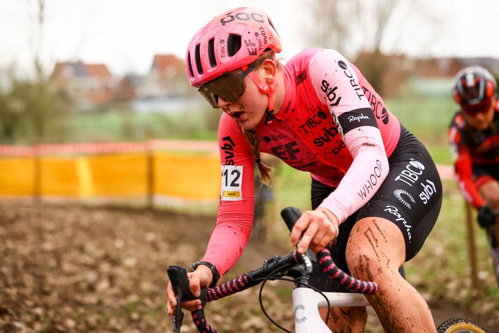 British Zoe Backstedt pictured in action during the women elite race of the Superprestige Gullegem 7th stage out of 8 in the Superprestige cyclocross cycling competition in Gullegem Saturday 07 January 2023 BELGA PHOTO DAVID PINTENS Photo by DAVID PINTENS BELGA MAG Belga via AFP Photo by DAVID PINTENSBELGA MAGAFP via Getty Images